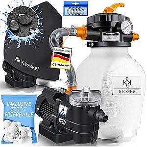 KESSER® Sandfilteranlage mit 25kg Filtersand ersparen 7-Wege Ventil inkl. Druckanzeige für Pool 10.200 L/h, Orange
KESS 1f4413fa Fdfb 4f4e Aec8 F226905e482a. CR0,0,3000,3000 PT0 SX300 V1