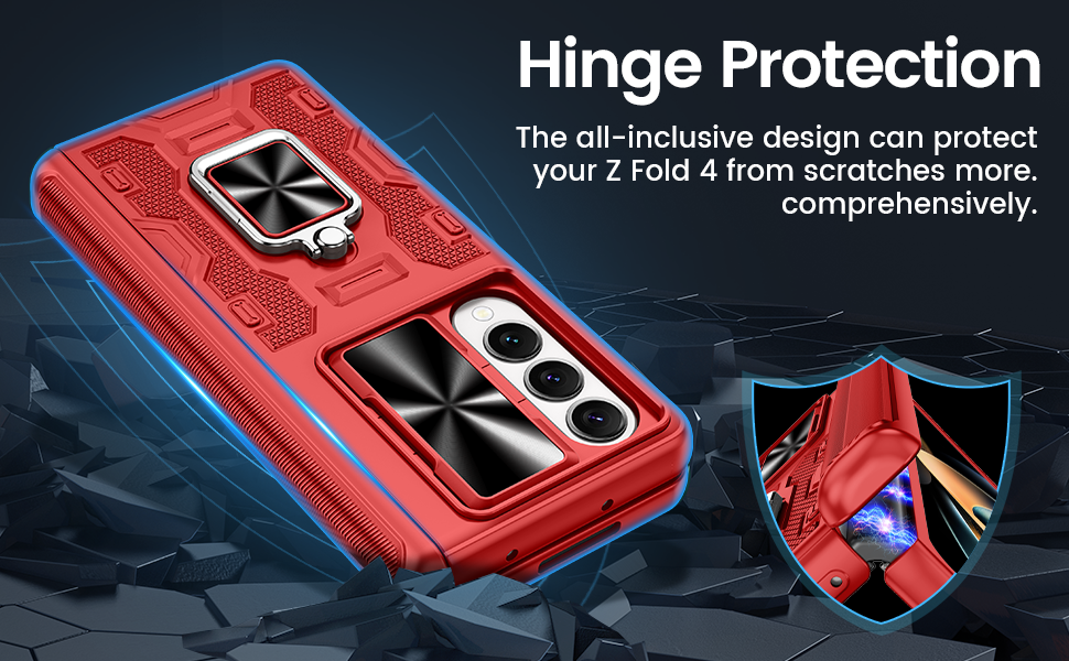 VEGO for Galaxy Z Fold 4 Case with Kickstand, Hinge