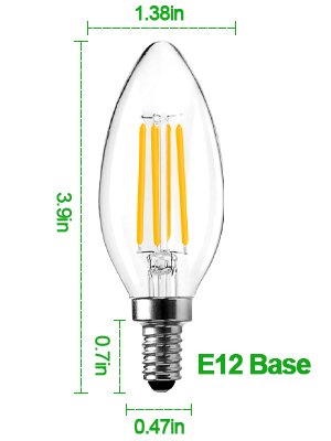 c35 e12 4w led bulb