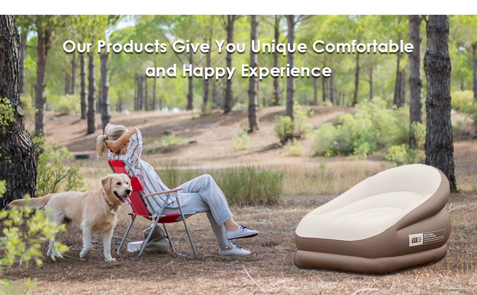 Air Mattress Inflatable Sofa，Double Inflatable Chair for