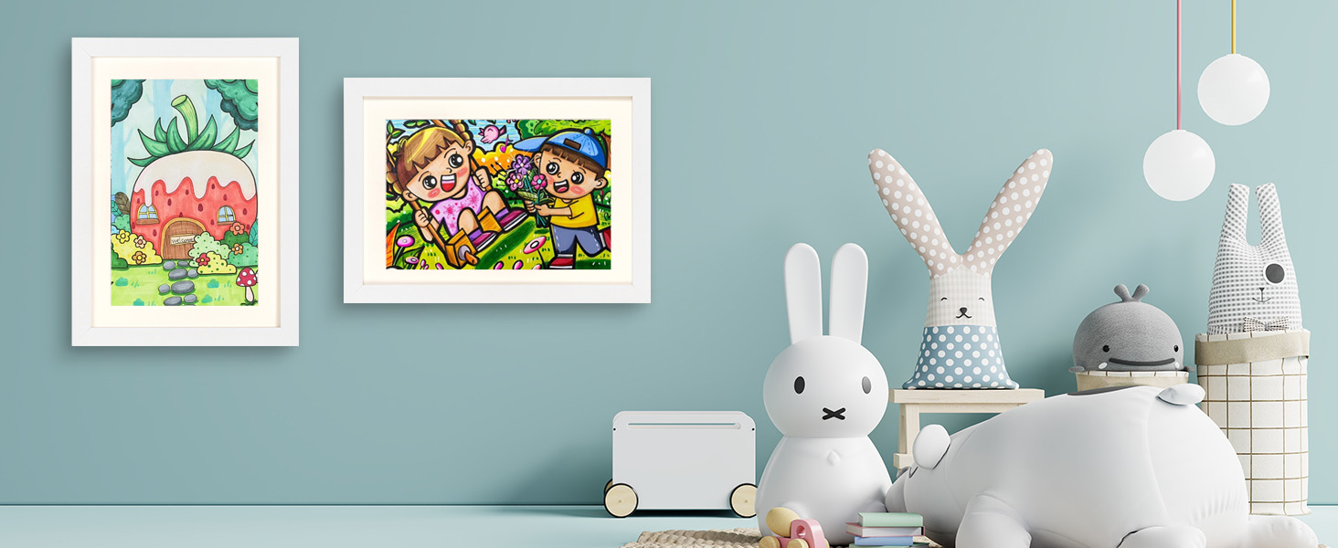 子供の絵を飾る