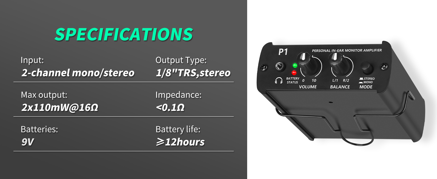 Personal in Ear Monitor System Headphone Amplifier