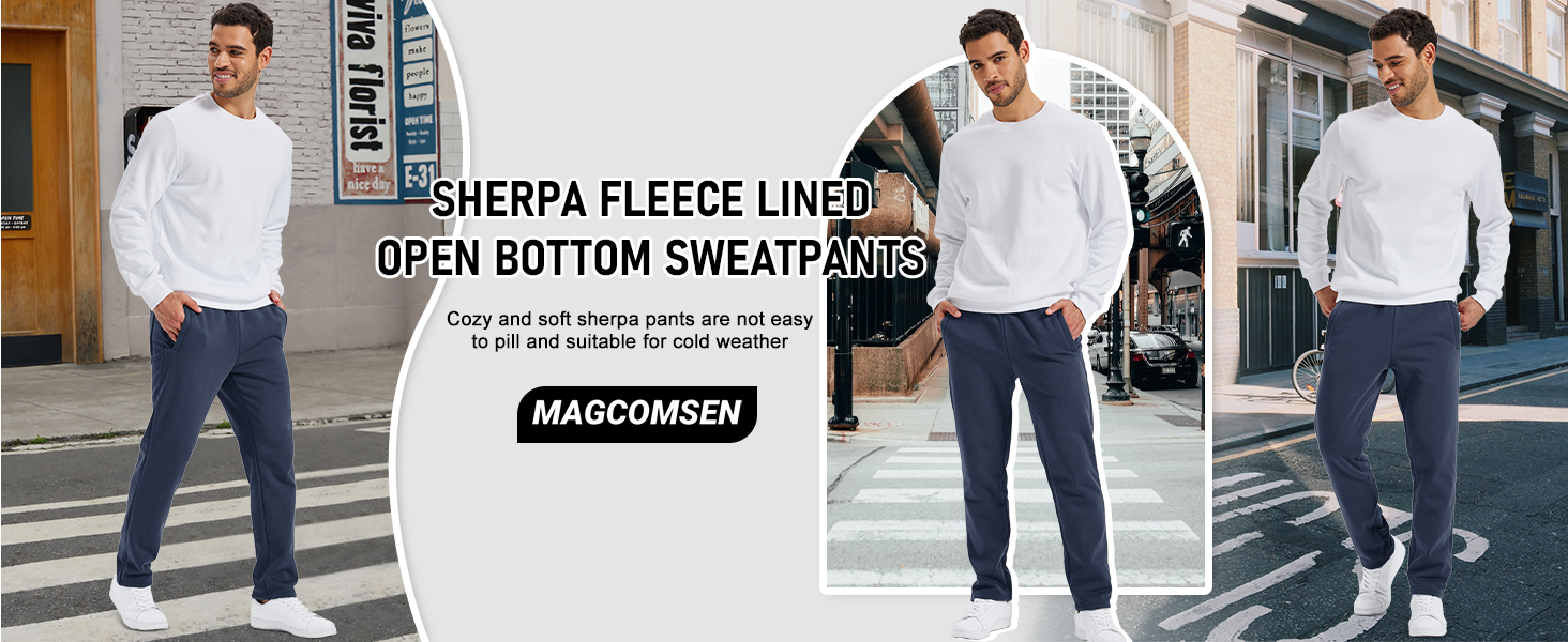 sherpa lined pants men