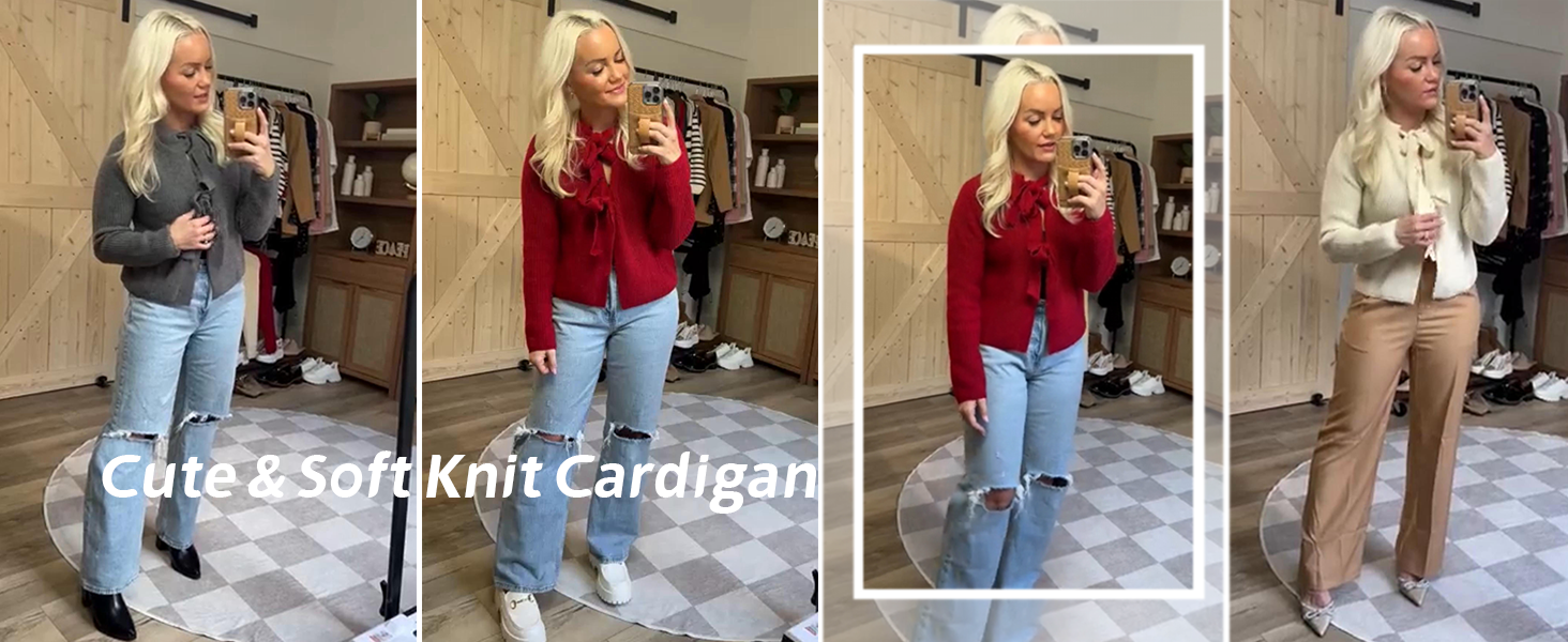 tie front cardigan for women