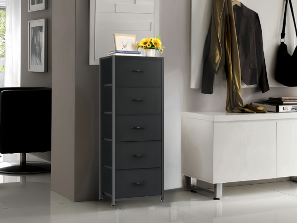 Amazon.com: MOOACE 5 Drawer Dresser for Bedroom, Tall Fabric