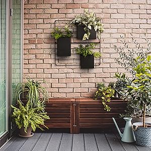 Kassell wall planter on brick wall