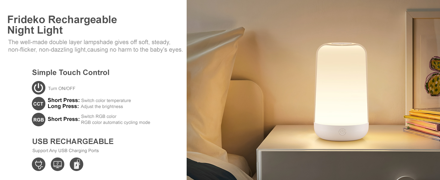 USB Rechargeable night light