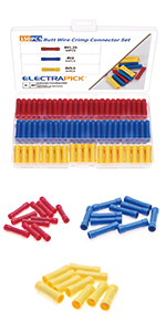 150Pcs Crimp Butt Connectors