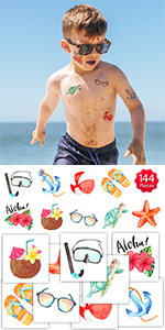 hawaii temporary tattoos for kids