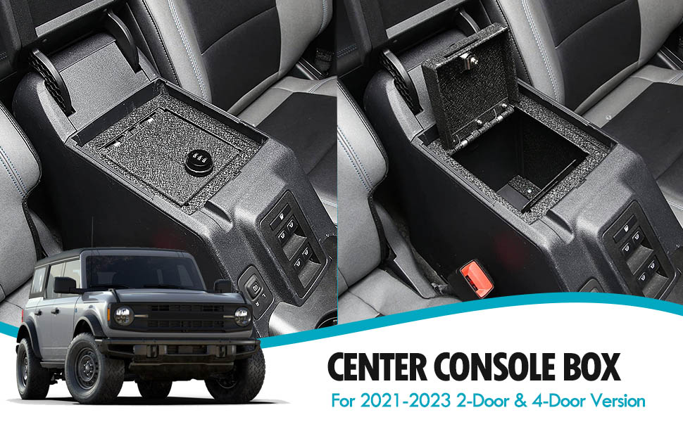 7BRU Center Console Lock Box Compatible for Bronco 2021