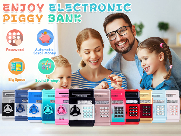 piggy bank for kids boys girls safe atm money bank piggy banks for real money safe kids piggy bank