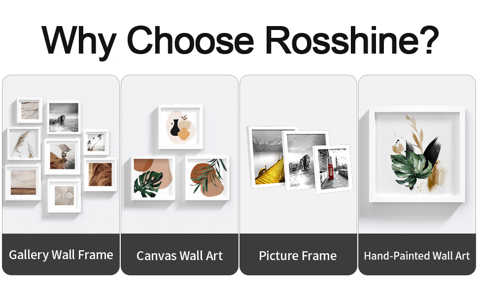 A3 White Photo Frames with Mount, 4pack Solid Wood Picture Frames for