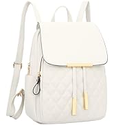 KKXIU Quilted Trendy Leather Backpack Purse for Women and Ladies Shoulder Travel Daypacks Bags (W...