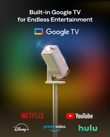 Portable Google TV Projector for Outdoor