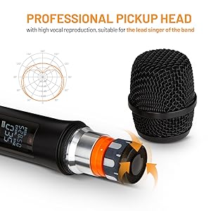 YU-E20 Vocal UHF Wireless Microphone Pickup Head