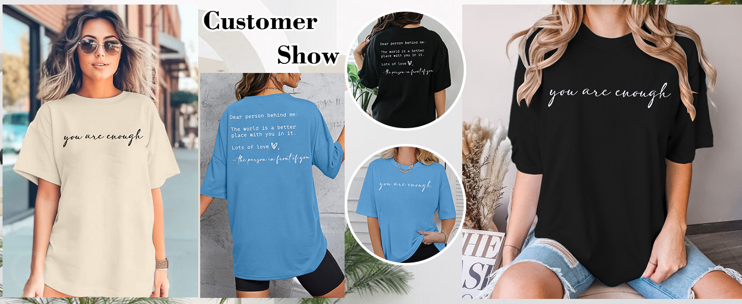 dear person behind me shirt oversized you are enough tshirt mental health shirts