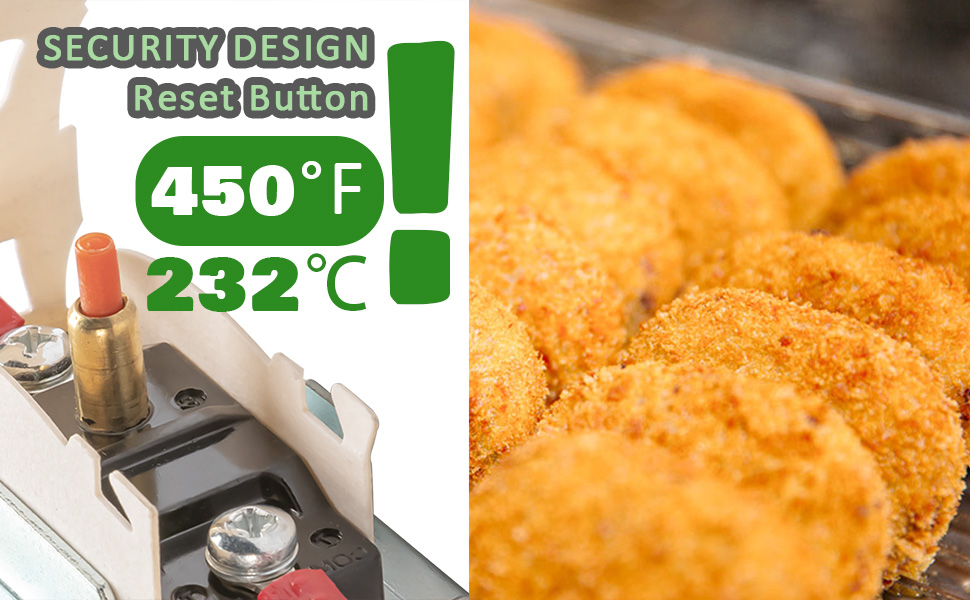 Upgraded High Limit Thermostat PP10084 Fryer Switch 450°F