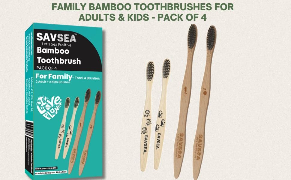 family toothbrush bamboo pack4