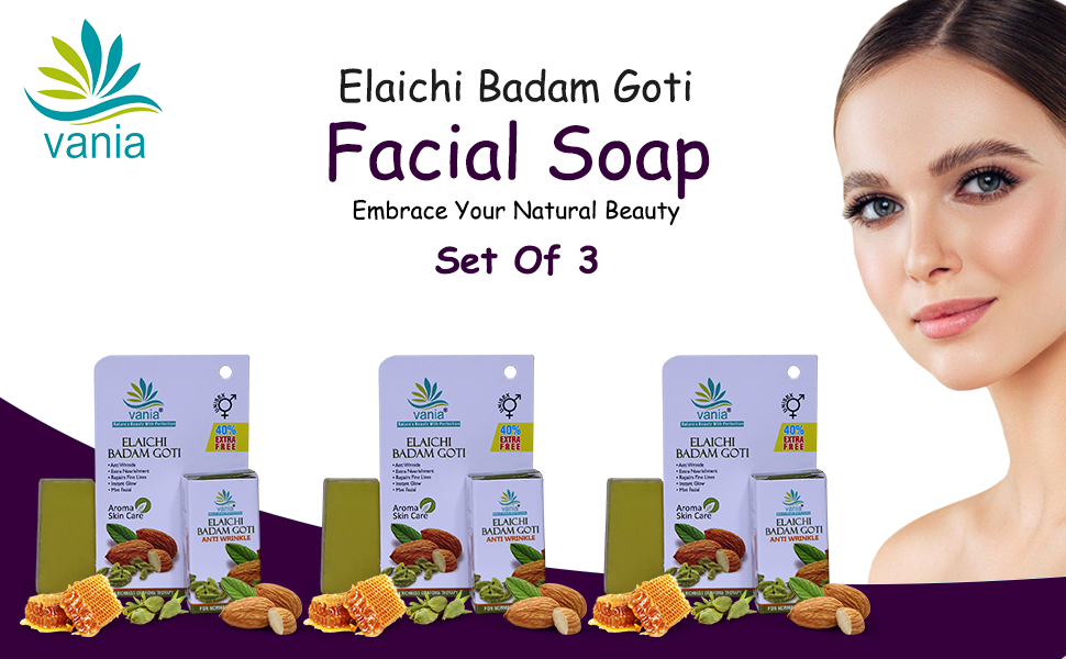 Buy Vania Elaichi Badam Goti 25 Gm Set of 1 (3 pieces) For Face Fairness, Glowing Face