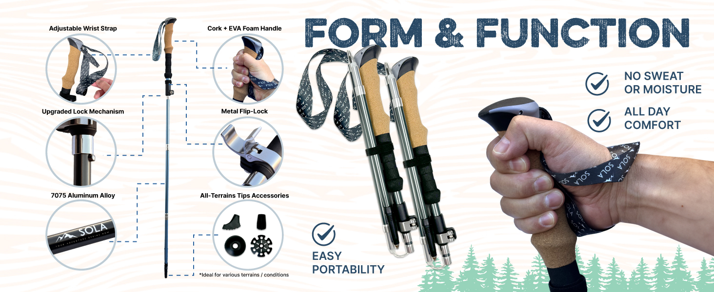 Hiking poles features