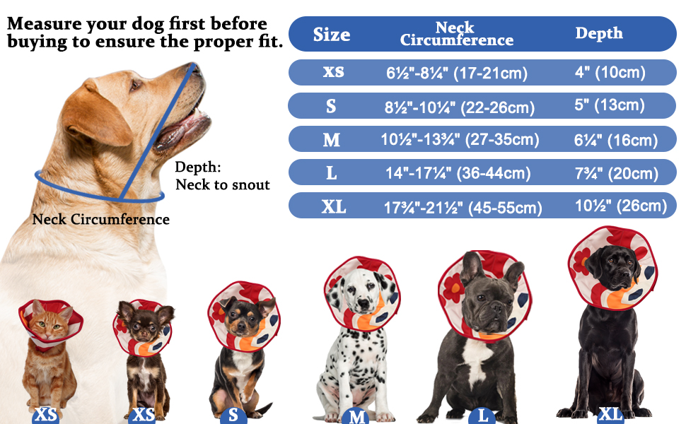 Dog Cone, Soft Recovery Collar for Small Medium Large Dogs