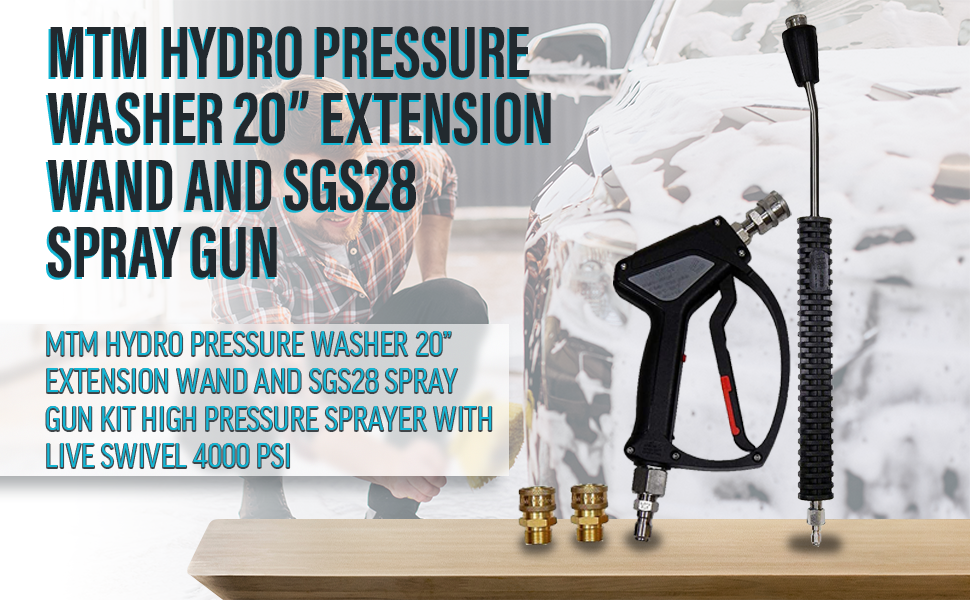 The MTM Hydro 20" Pressure Washer Extension Wand and SGS28
