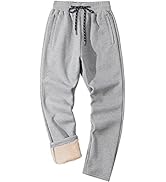 MAGCOMSEN Men's Winter Fleece Pants Sherpa Lined Sweatpants Thicken Warm Athletic Pants Sports Jo...