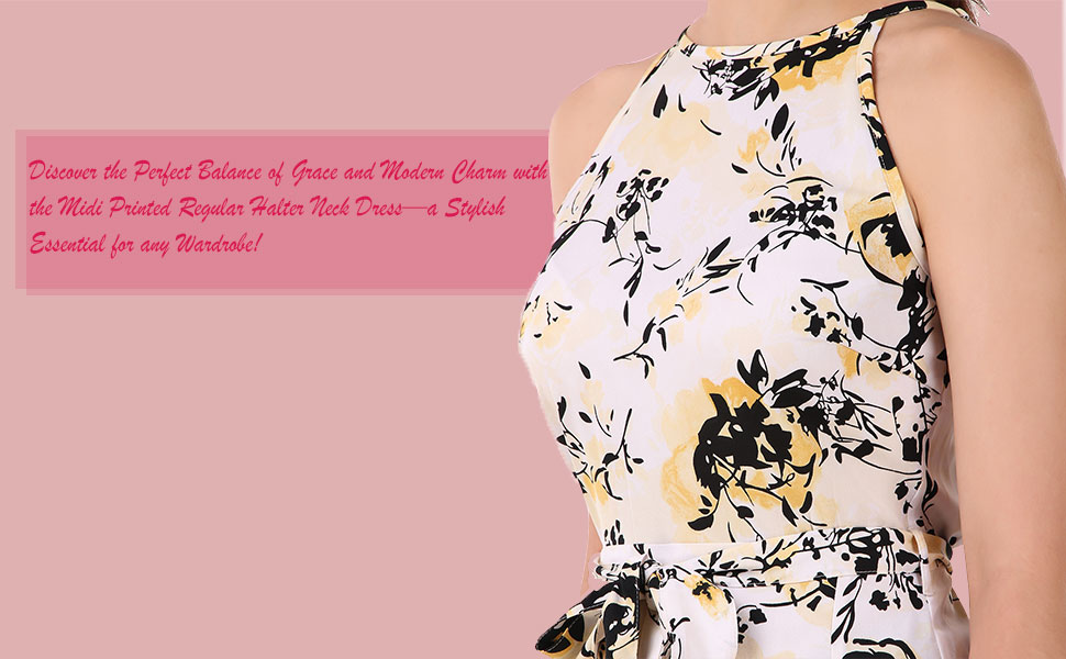 One Piece Dress for Women Maxi Dress for Women Dress Midi Dress for Women Midi Halter Neck Dress