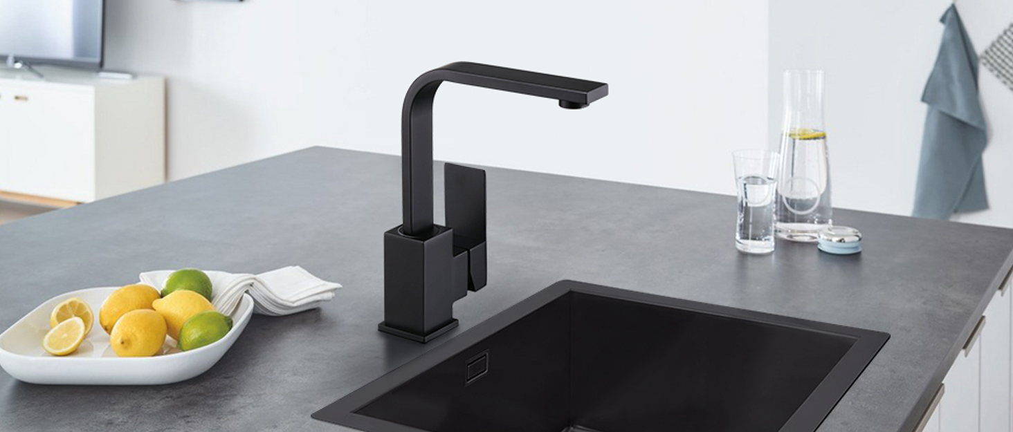 WOWOW Single Hole Bar Faucet Black Prep Sink Faucet Single Handle Mini