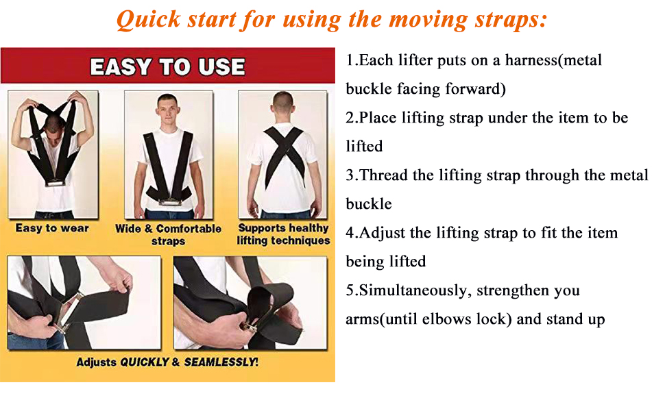 Moving Straps（13cm of Width）, MAXBROTHERS Shoulder Moving Straps for