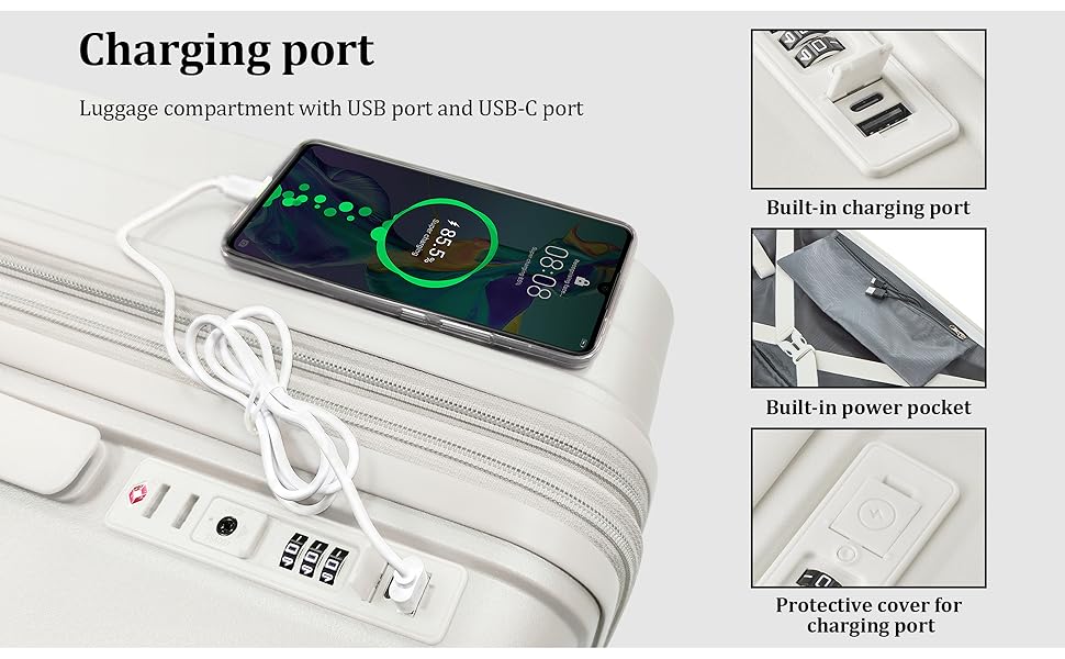 Joyway Luggage Sets 4 Piece, Expandable Suitcase set with Spinner Wheels and