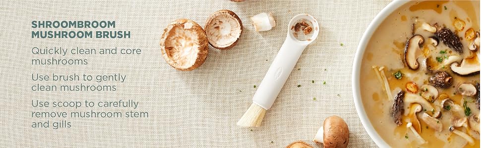 Chef'n ShroomBroom Mushroom Cleaning Brush & Corer