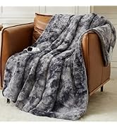 Homemate Heated Blanket Electric Throw - 50x60 Heating Blanket Throw 5 Gears Auto-Off 10 Heat Lev...