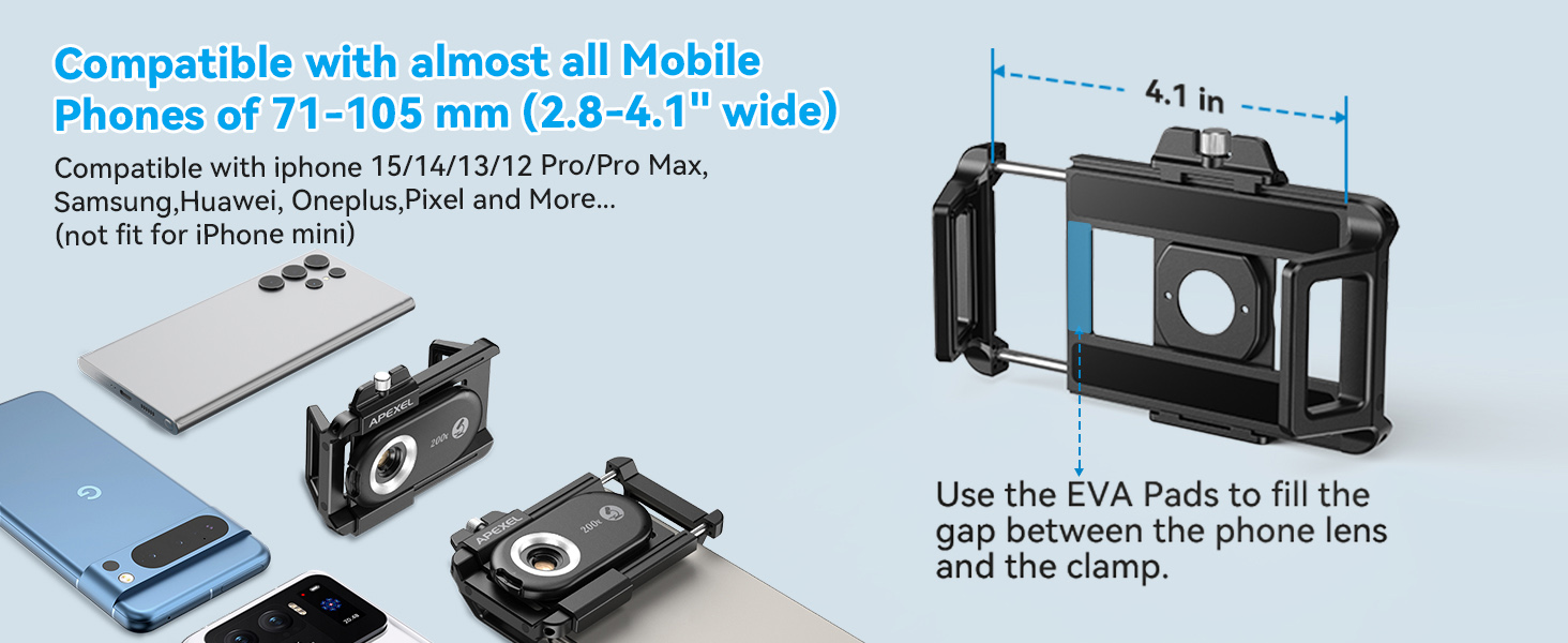 APEXEL 100X/150X/200X/3-IN-1 Phone Microscope Lens