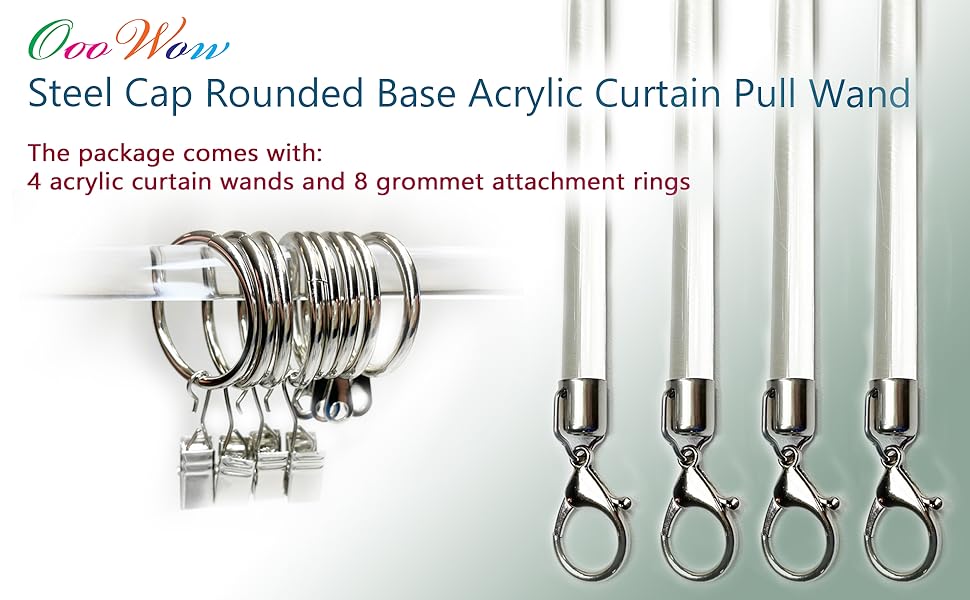 OooWow 36 inch (4 Pack) Steel Cap Round Base Acrylic