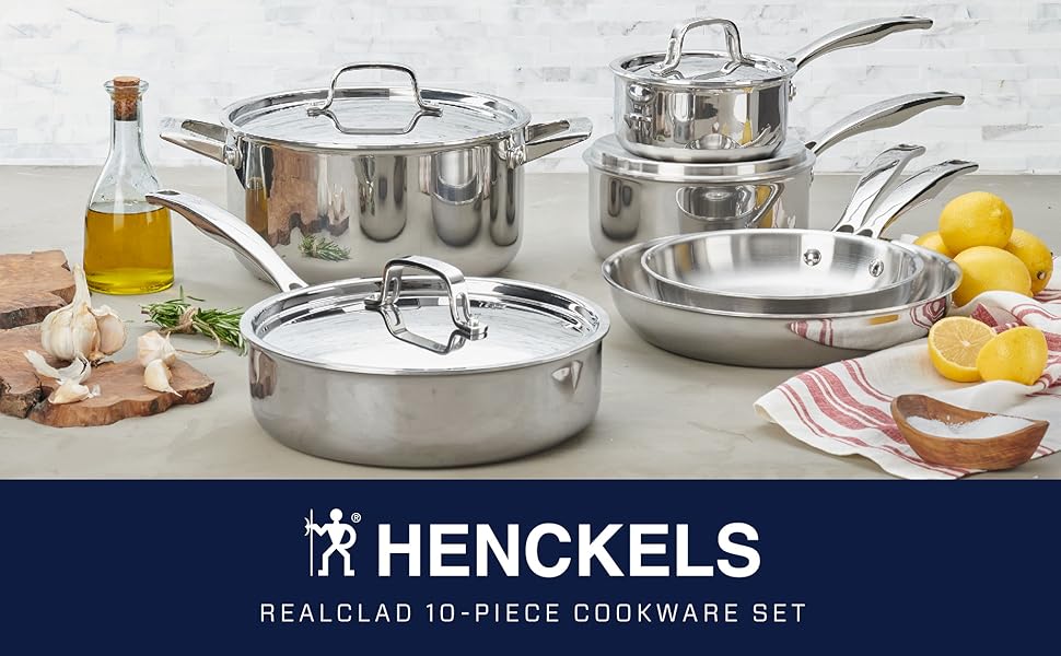 Henckels Realclad 10pc Cookware set, TriPly, Dutch Oven