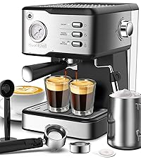 Amazon.com: Geek Chef Máquina de café expreso con bomba de