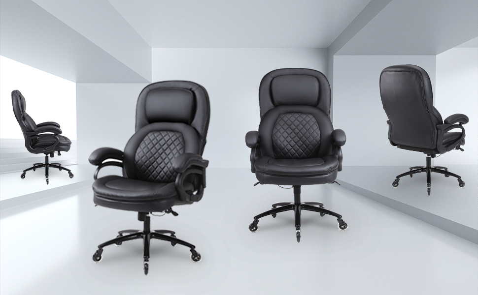 KCREAM Big and Tall 400lbs Office Chair Adjustable Lumbar
