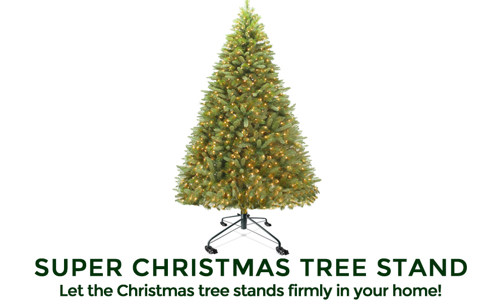 ELFJOY Christmas Tree Stand 25.6" Iron Metal Tree Base for