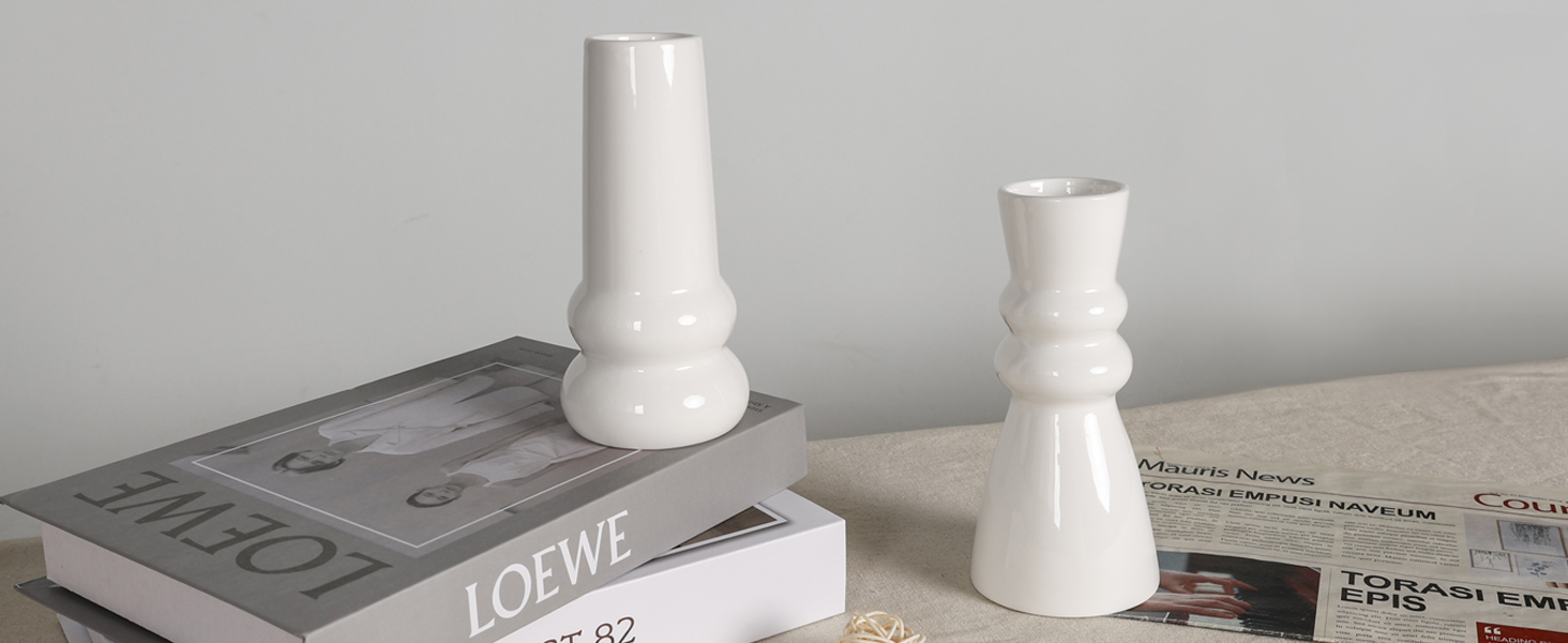 陶器 白 フラワーベース 白 一輪挿し 陶器 花びん 花器 花瓶