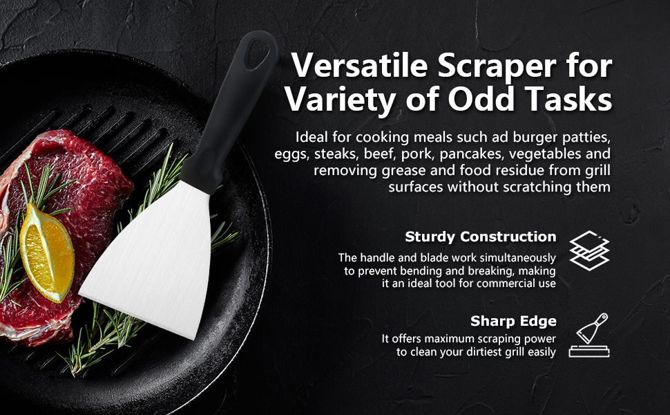 Grill Griddle Scraper Tool, Leonyo Flat Top Grill Scraper