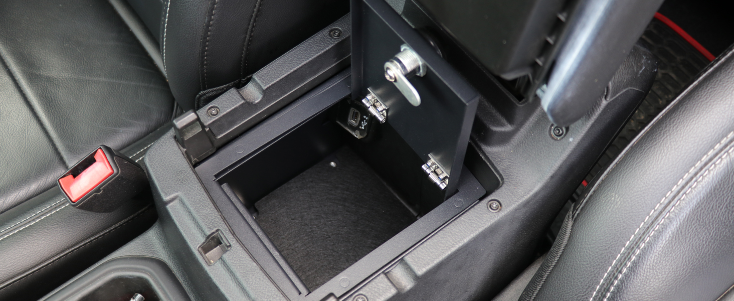 RERPRO Center Console Lock Safe Box Armrest Storage