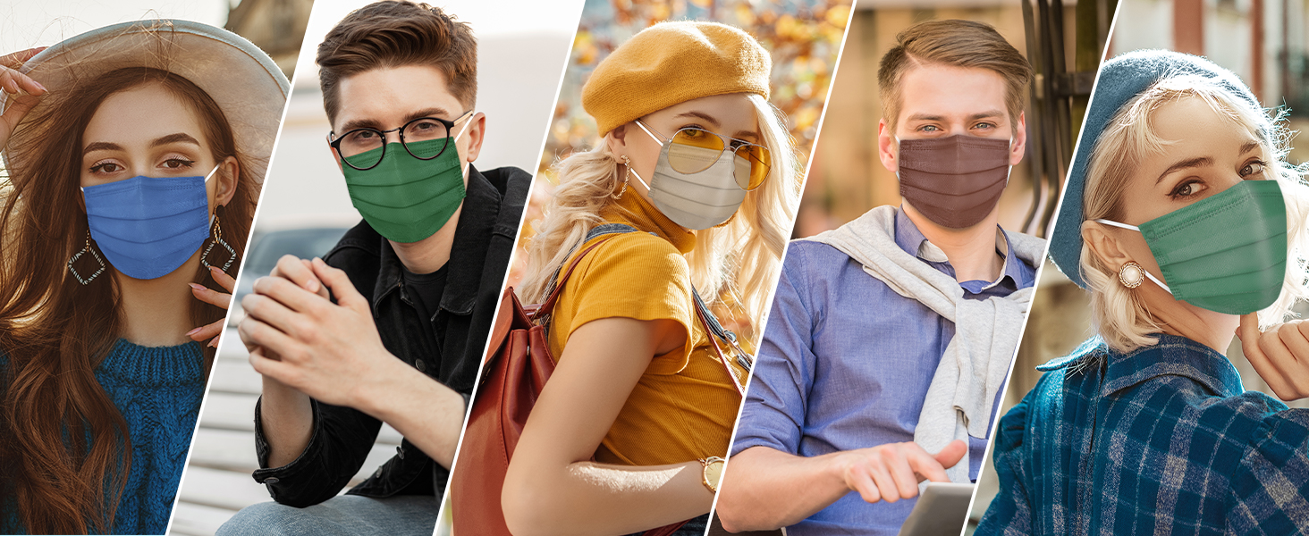 Disposable Face Masks, 100 Pack 4 Layer Individually