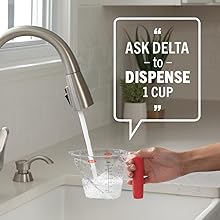 delta faucet voiceiq kitchen sink faucet pull down sprayer