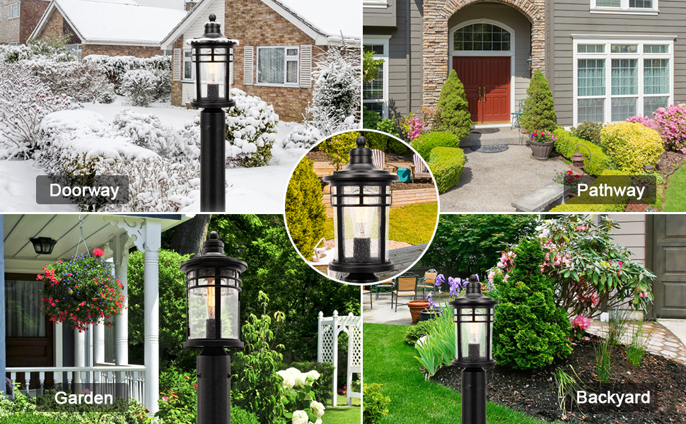 Darkaway Outdoor Post Lights Lamp Posts Outdoor Lighting, Waterproof