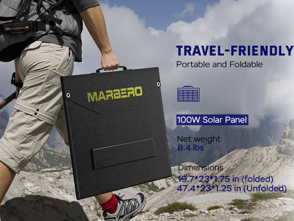 Amazon.com : MARBERO 100W Portable Solar Panel 100 Watt