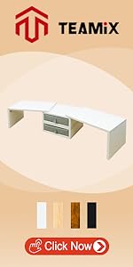 42 inch white Adjustable monitor stand