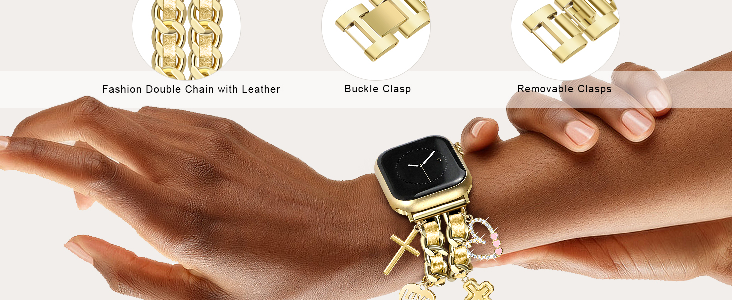 Unique Charms Metal Strap