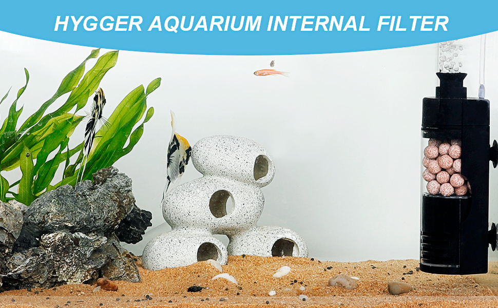 hygger Aquarium Filter, Small Internal Aquarium Filter, Fish Tank