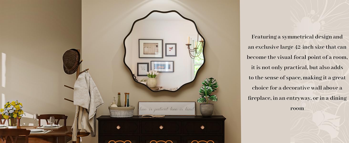 Round Wavy Mirror